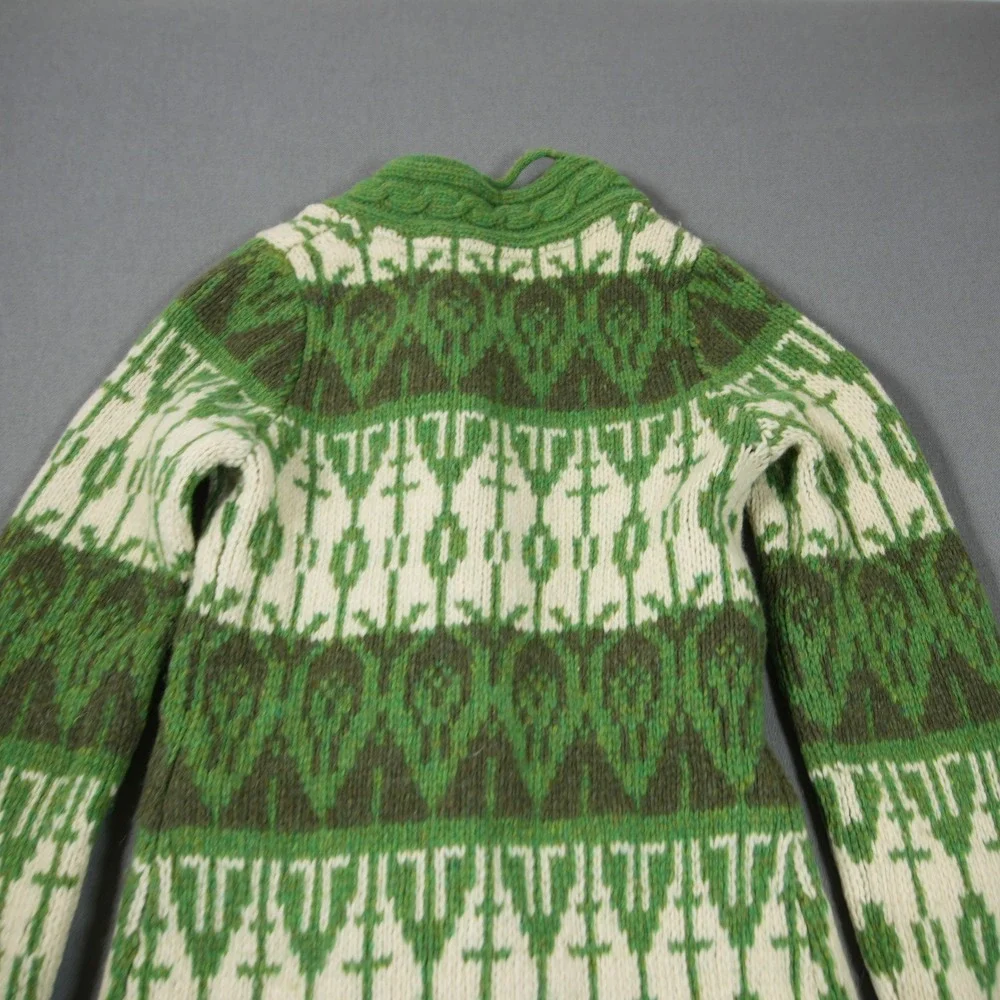 Sparrow Fair Isle Lambswool Angora Blend Knit Longline Women Cardigan Coat S